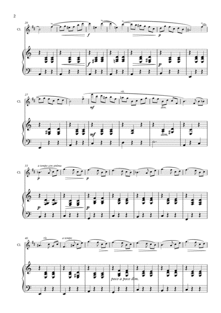 Waltz In B Minor Op 69 For Clarinet And Piano Page 2