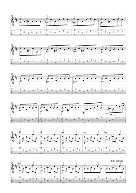 Waltz In The Rain For Solo Guitar With Tab Page 2