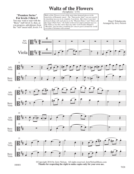 Waltz Of The Flowers Arrangements Level 3 5 For Viola Written Acc Page 2