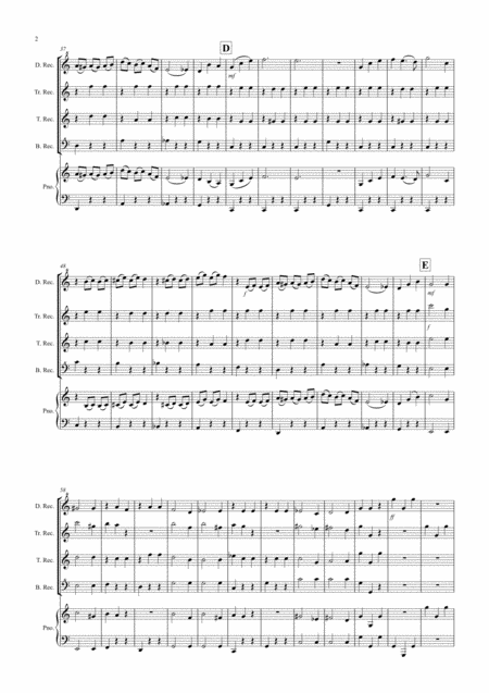 Waltz Of The Flowers Fantasia From Nutcracker For Recorder Quartet Page 2