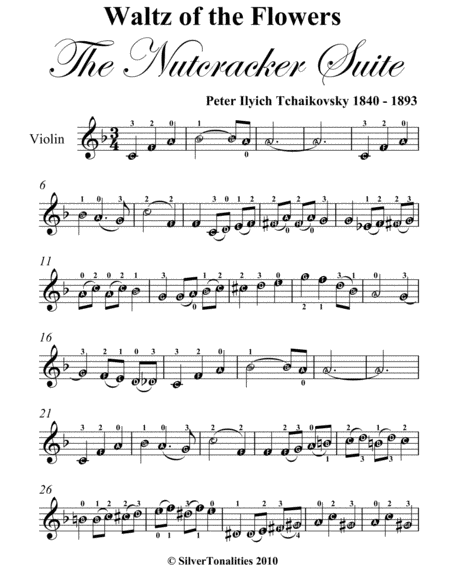 Waltz Of The Flowers Nutcracker Suite Easy Violin Sheet Music Page 2