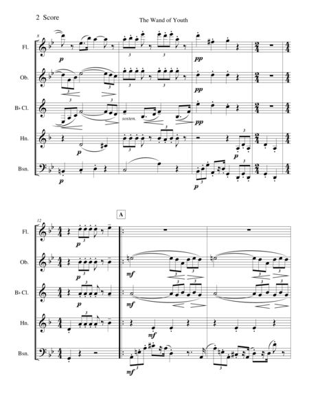 Wand Of Youth Selections For Woodwind Quintet Page 2