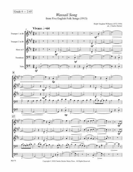 Wassail Song For Brass Quintet Page 2