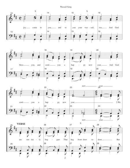 Wassail Song Ssaa Choral Pricing Page 2