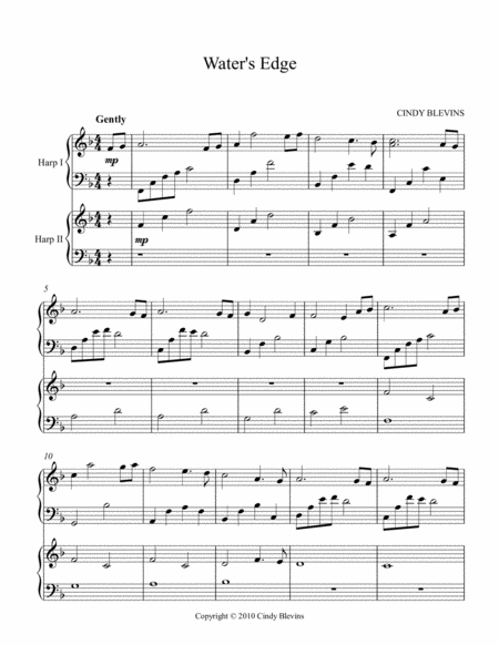 Waters Edge Arranged For Harp Duet Page 2