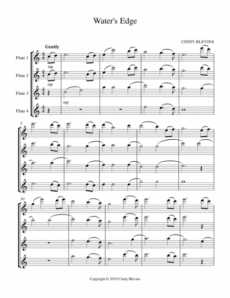 Waters Edge For Flute Quartet Page 2