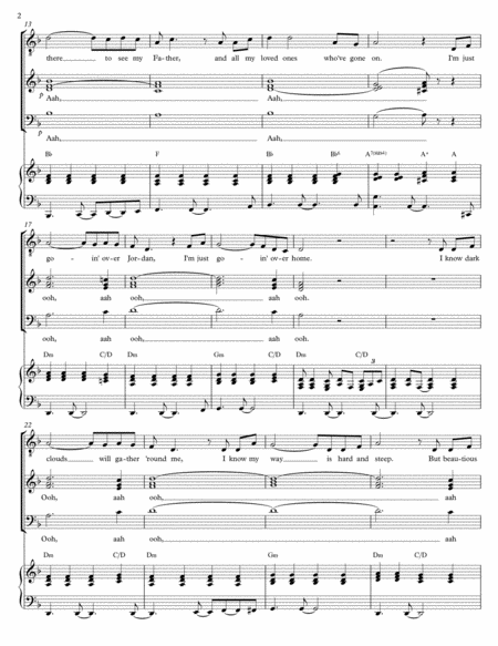 Wayfaring Stranger For Tenor Solo Chorus And Piano Page 2