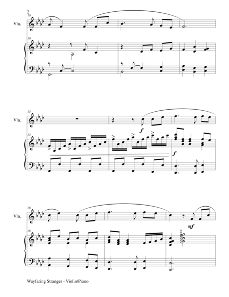 Wayfaring Stranger Violin Piano And Violin Part Page 2