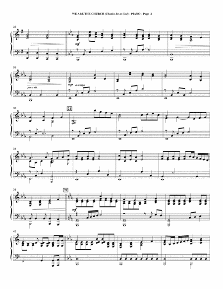 We Are The Church Thanks Be To God Piano Page 2