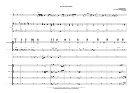 We Are The World For Vocal Rhythm Section And 4 Flexible Parts Strings Woodwinds And Brass Page 2