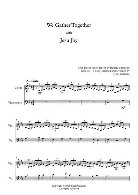 We Gather Together With Jesu Joy For Violin And Cello Page 2