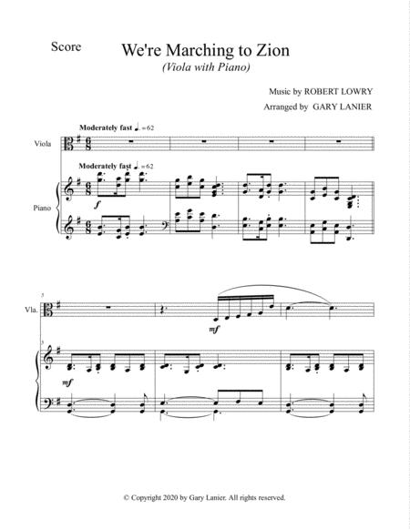 We Re Marching To Zion For Viola And Piano With Score Part Page 2