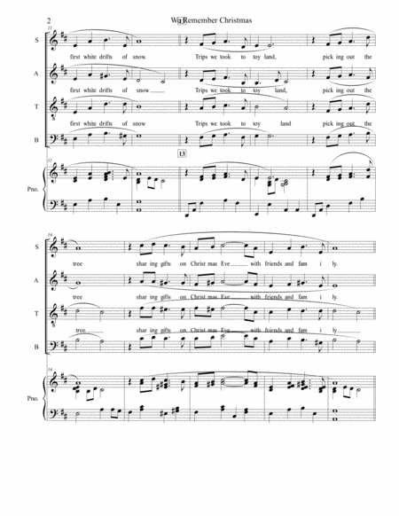 We Remember Christmas Satb Page 2