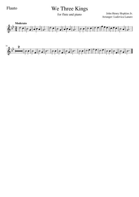 We Three Kings Easy Flute And Piano Page 2