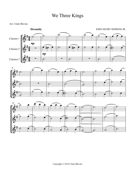 We Three Kings For Clarinet Trio Page 2