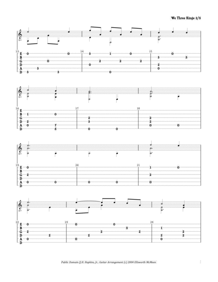 We Three Kings For Fingerstyle Guitar Tuned Drop D Page 2