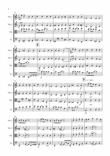 We Three Kings Jazzy Style For String Quartet Page 2