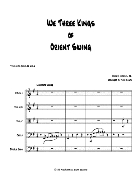 We Three Kings Of Orient Swing Score Page 2