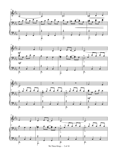 We Three Kings Piano Saxophone Page 2