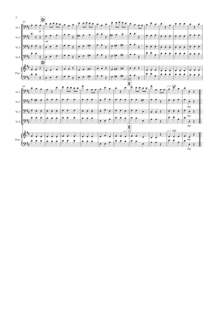 We Wish You A Merry Christmas For Cello Quartet Page 2
