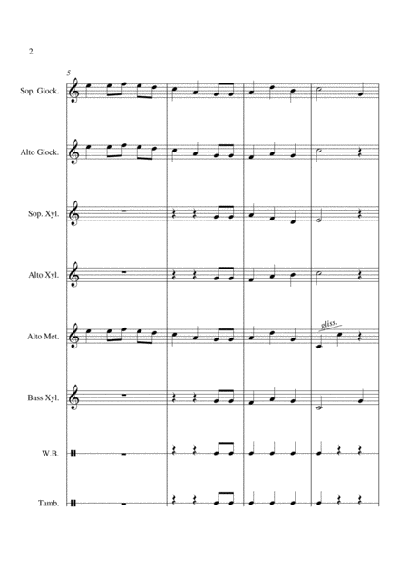 We Wish You A Merry Christmas For Orff Ensemble Page 2