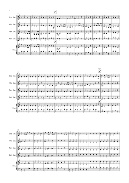 We Wish You A Merry Christmas For Saxophone Quartet Page 2