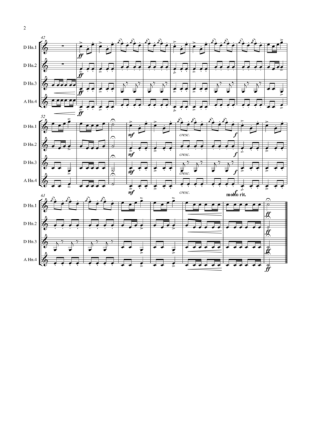 Weber Jgerchor Huntsmens Chorus From Der Freischtz For Horn Quartet Optional Tuba Page 2