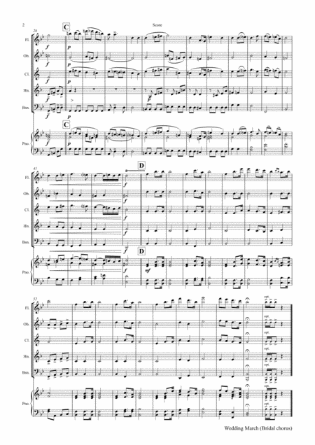 Wedding March Bridal Chorus Lohengrin Wind Quintet Page 2