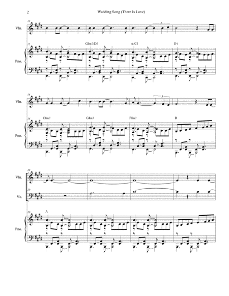 Wedding Song There Is Love Duet For Violin And Cello Page 2