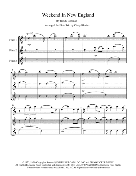Weekend In New England For Flute Trio Page 2