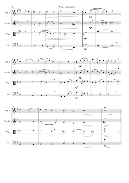 Weep O Mine Eyes For String Quartet Page 2