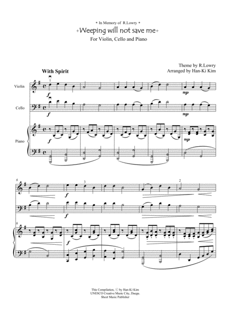 Weeping Will Not Save Me For Piano Trio Page 2
