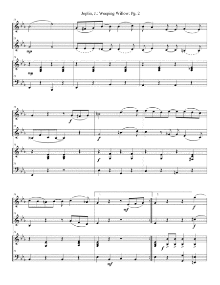 Weeping Willow A Ragtime Two Step Page 2