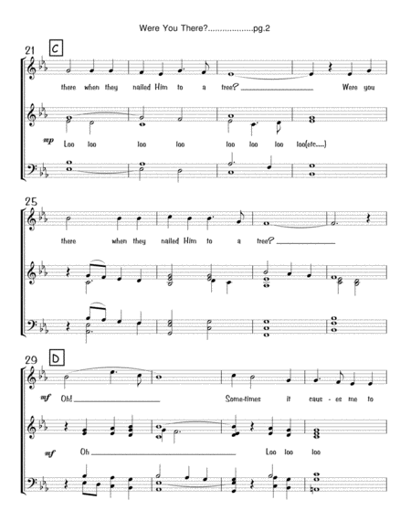 Were You There Satb Acappella Page 2