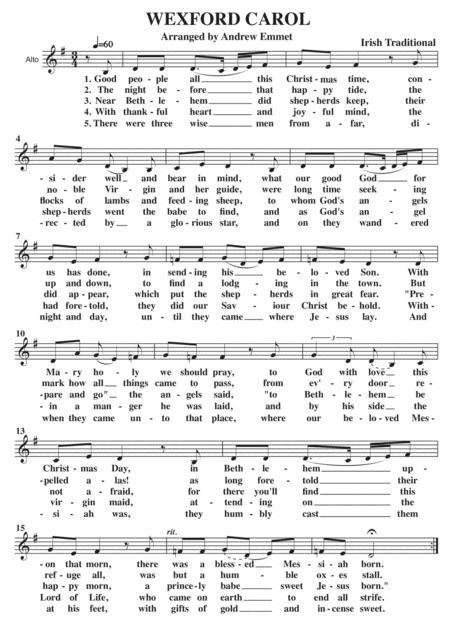 Wexford Carol A Cappella Satb Page 2