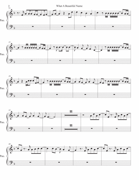 What A Beautiful Name Piano Page 2