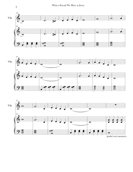 What A Friend We Have In Jesus Piano Violin Page 2