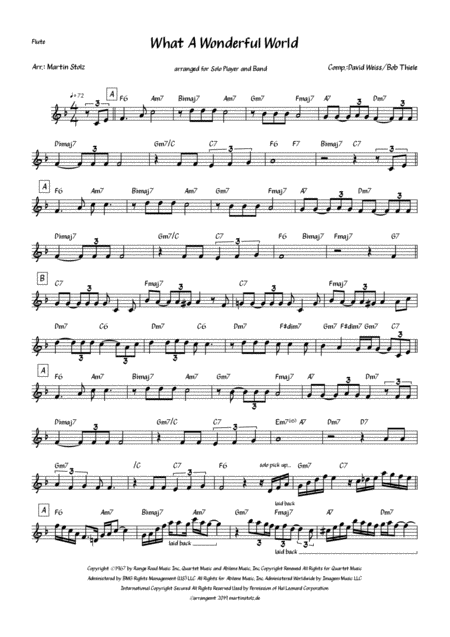 What A Wonderful World Arranged For Flute Page 2