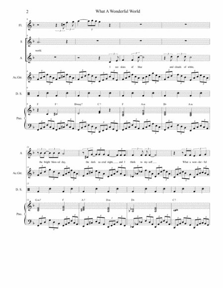 What A Wonderful World Duet For Soprano And Alto Solo Page 2