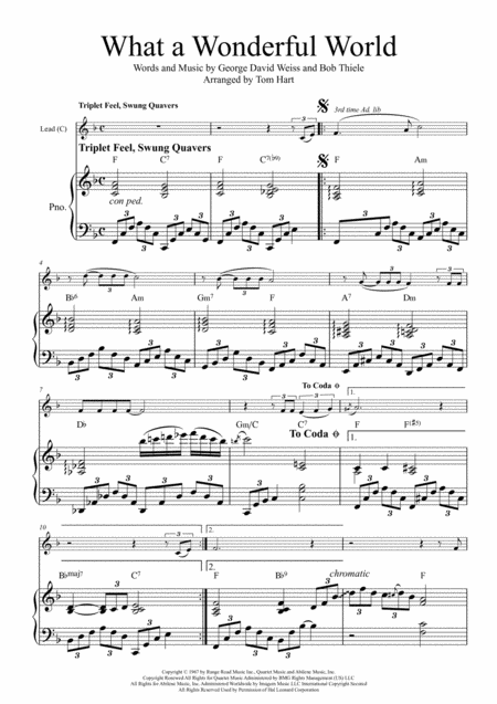 What A Wonderful World Instrumental Solo Piano Page 2