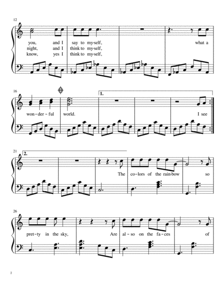 What A Wonderful World Louis Armstrong Version Page 2