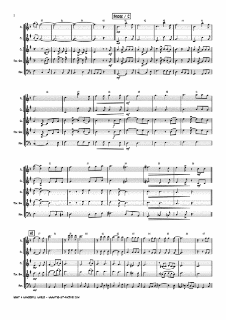 What A Wonderful World Louis Armstrong Wind Trio Page 2