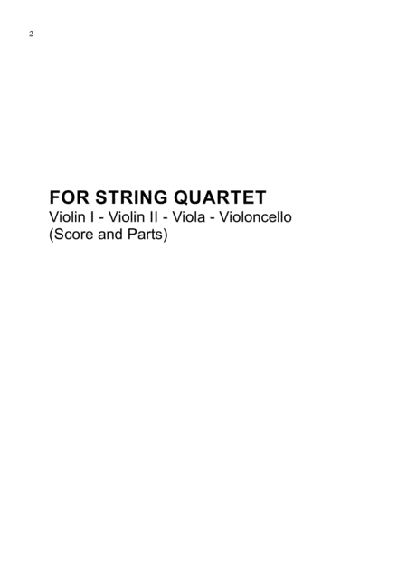 What A Wonderful World Sheet Music For String Quartet Score And Parts Page 2