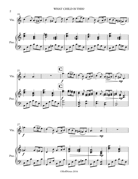 What Child Is This For Solo Violin Page 2