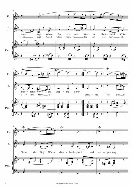 What Child Is This For Soprano Solo Piano And Flute D Minor Page 2