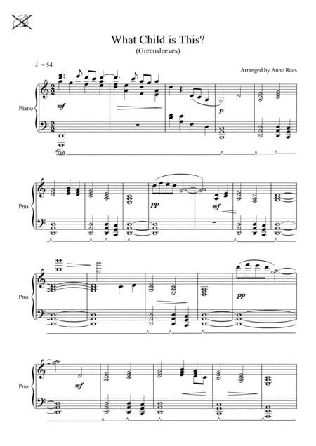 What Child Is This Greensleeves Advanced Piano Solo Page 2