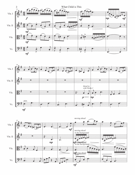 What Child Is This String Quartet Page 2