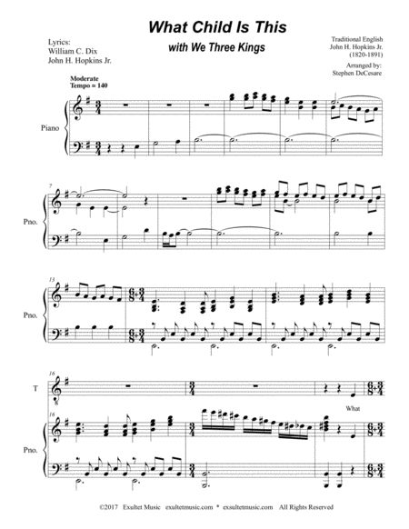 What Child Is This With We Three Kings Duet For Tenor And Bass Solo Page 2