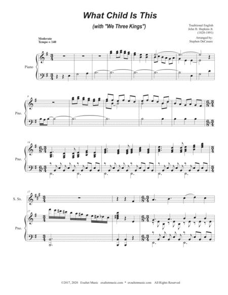 What Child Is This With We Three Kings For Soprano Saxophone And Piano Page 2
