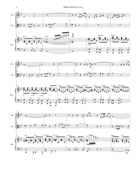 What I Did For Love Duet For Violin And Viola Alternate Version Page 2